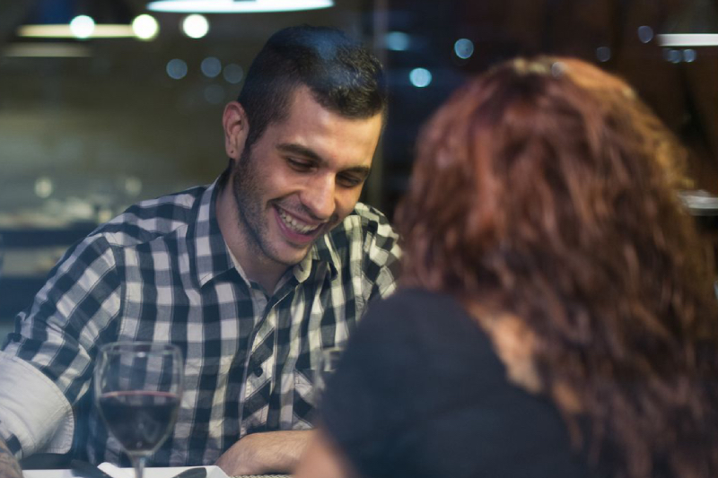 Happy Speed Dating Couple Meeting In Long Island